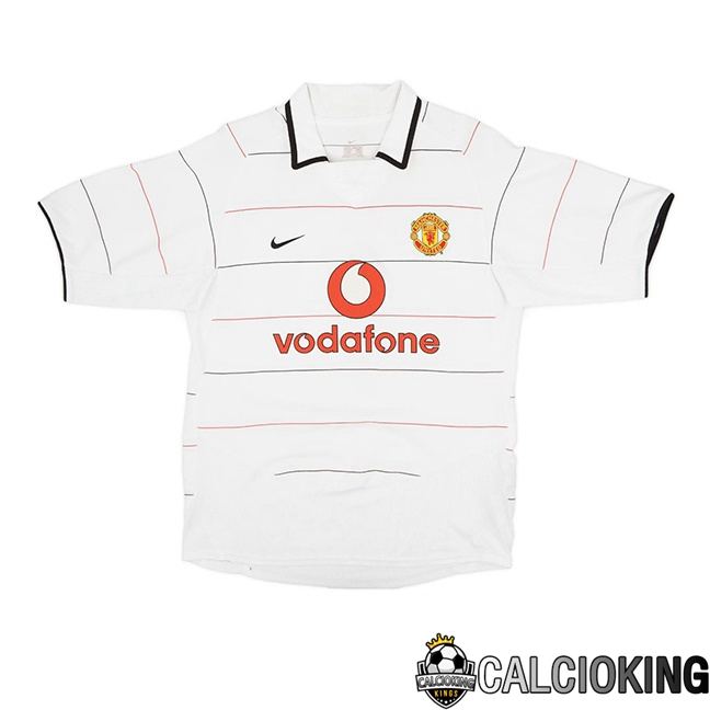 Comprare Maglia Calcio 2025 2026 2027 Personalizzazione,Tuta Da Calcio,Maglie De Calcio Retro Online | Maglie Calcio Manchester United Retro Terza Bianco 2003-2005