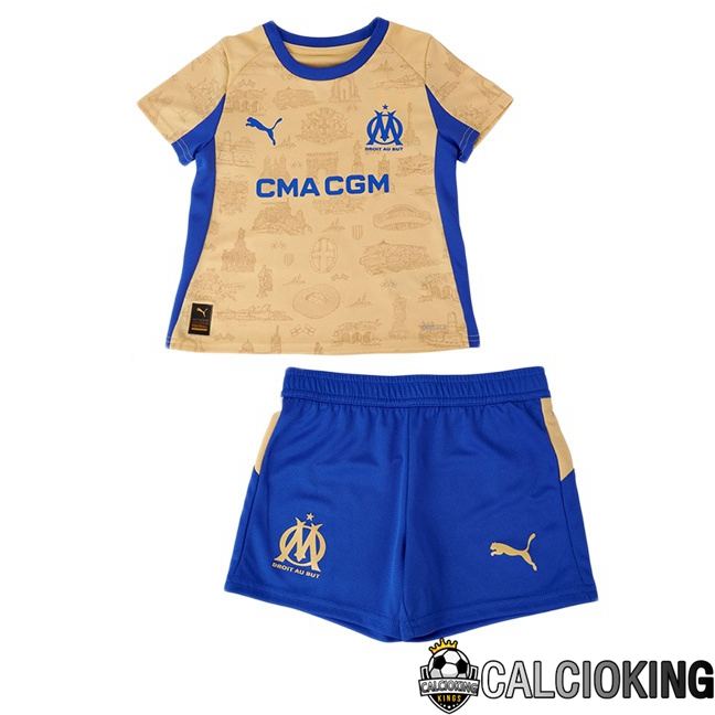 Comprare Maglia Calcio 2025 2026 2027 Personalizzazione,Tuta Da Calcio,Maglie De Calcio Retro Online | Maglie Calcio Marsiglia OM Bambino Quarto Giallo 2025/2026