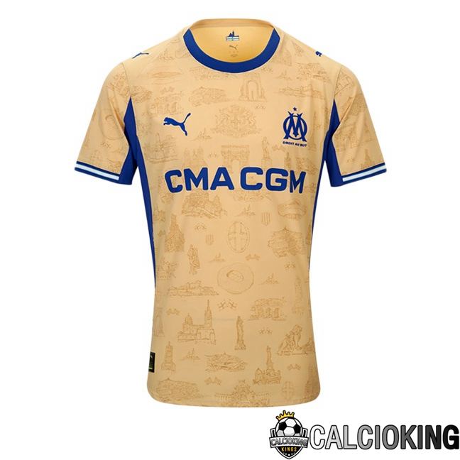 Comprare Maglia Calcio 2025 2026 2027 Personalizzazione,Tuta Da Calcio,Maglie De Calcio Retro Online | Maglie Calcio Marsiglia OM Quarto Giallo 2025/2026