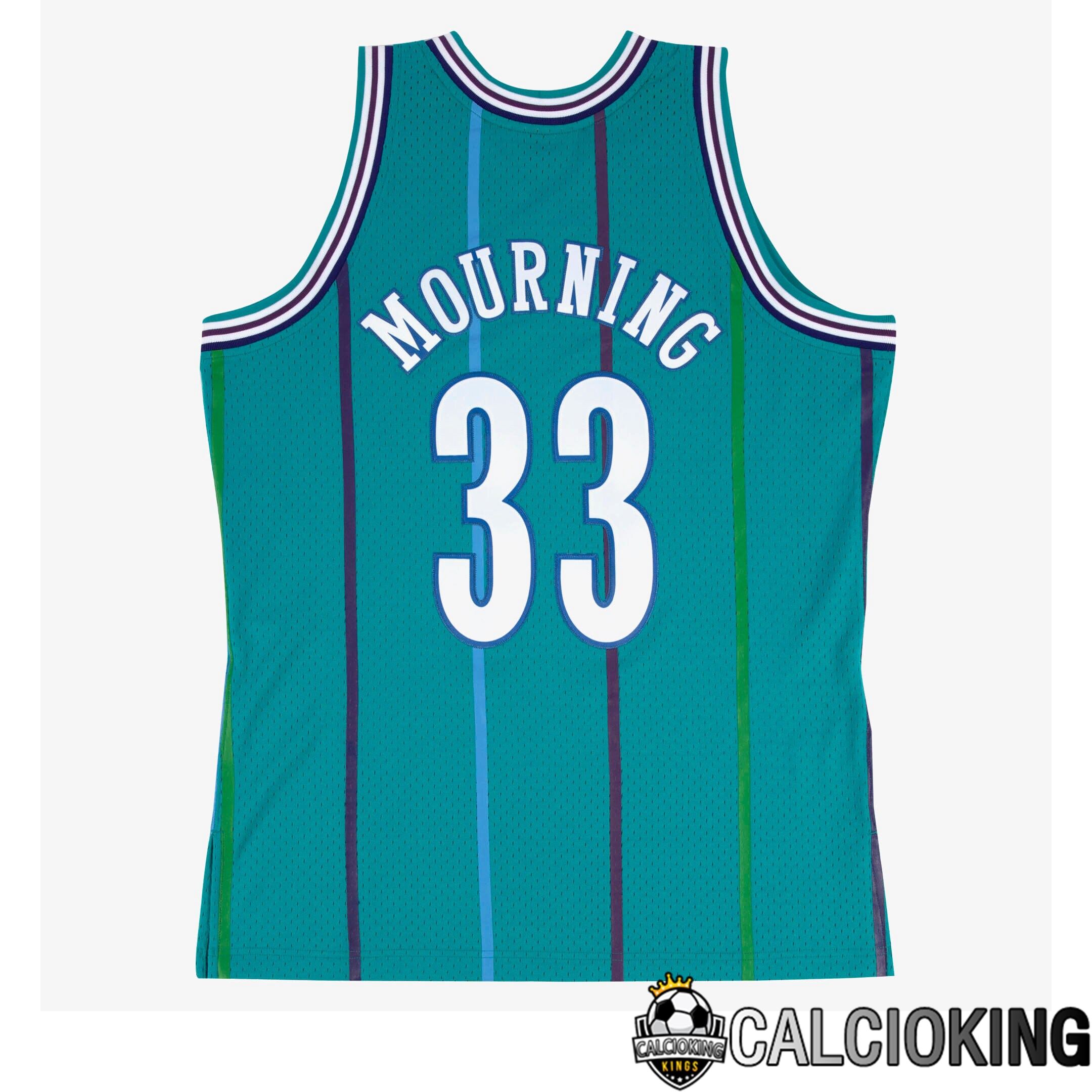 Maglia Swingman Mitchell & Ness Dei Charlotte Hornets, Trasferta, Alonzo Mourning 1992-93