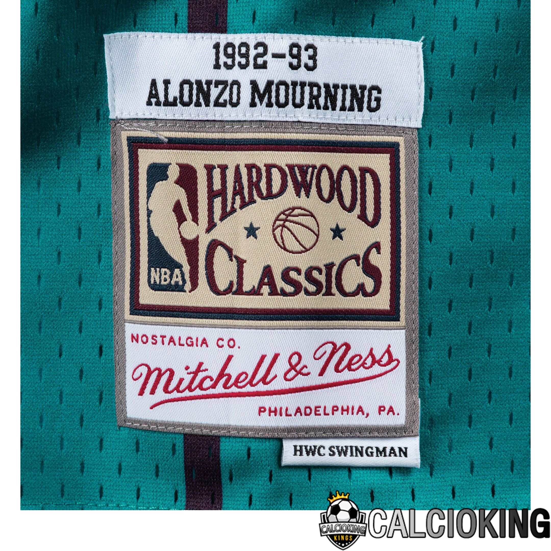 Maglia Swingman Mitchell & Ness Dei Charlotte Hornets, Trasferta, Alonzo Mourning 1992-93