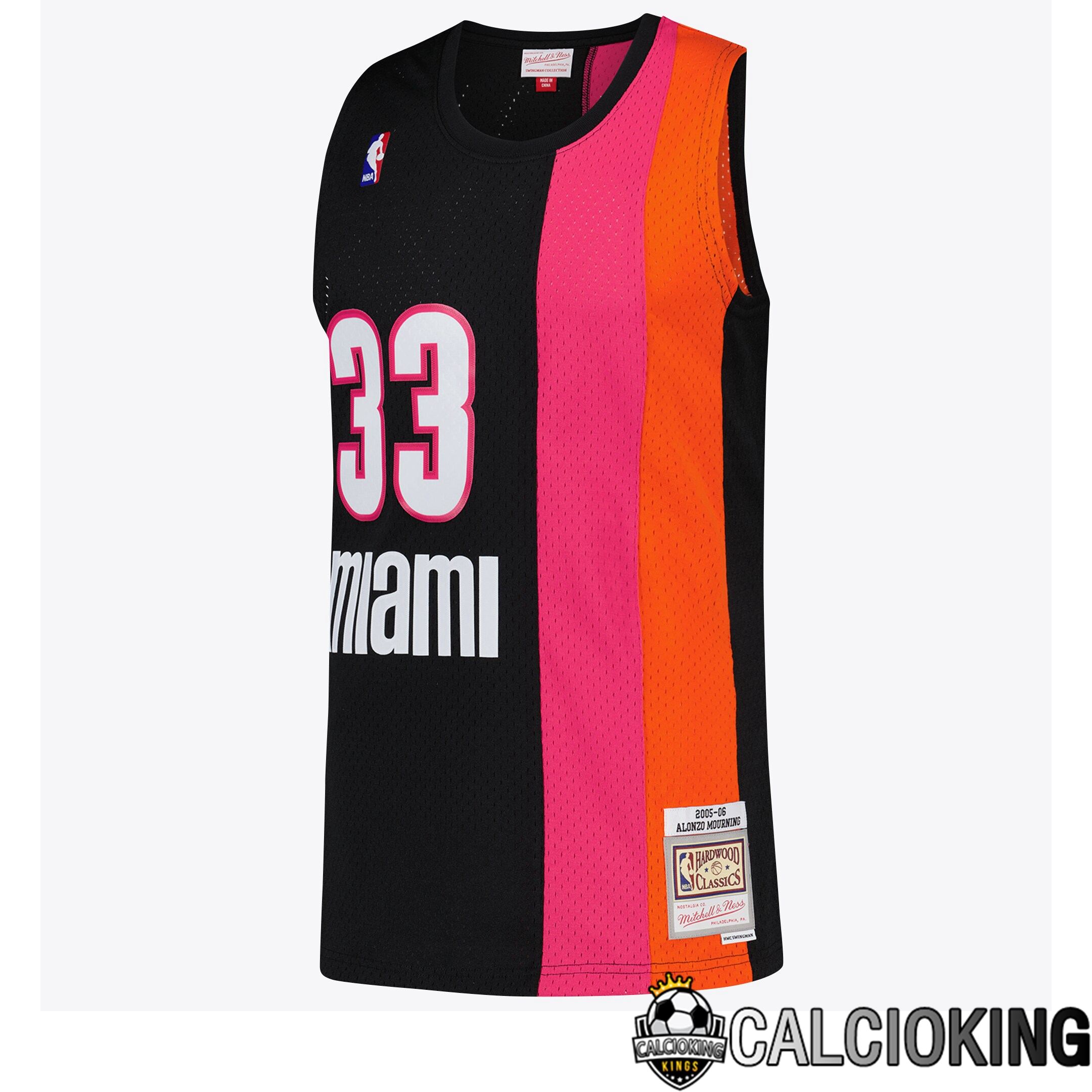 Maglia Miami Heat NBA Alonzo Mourning Hardwood Classics Road Di Mitchell & Ness - Uomo