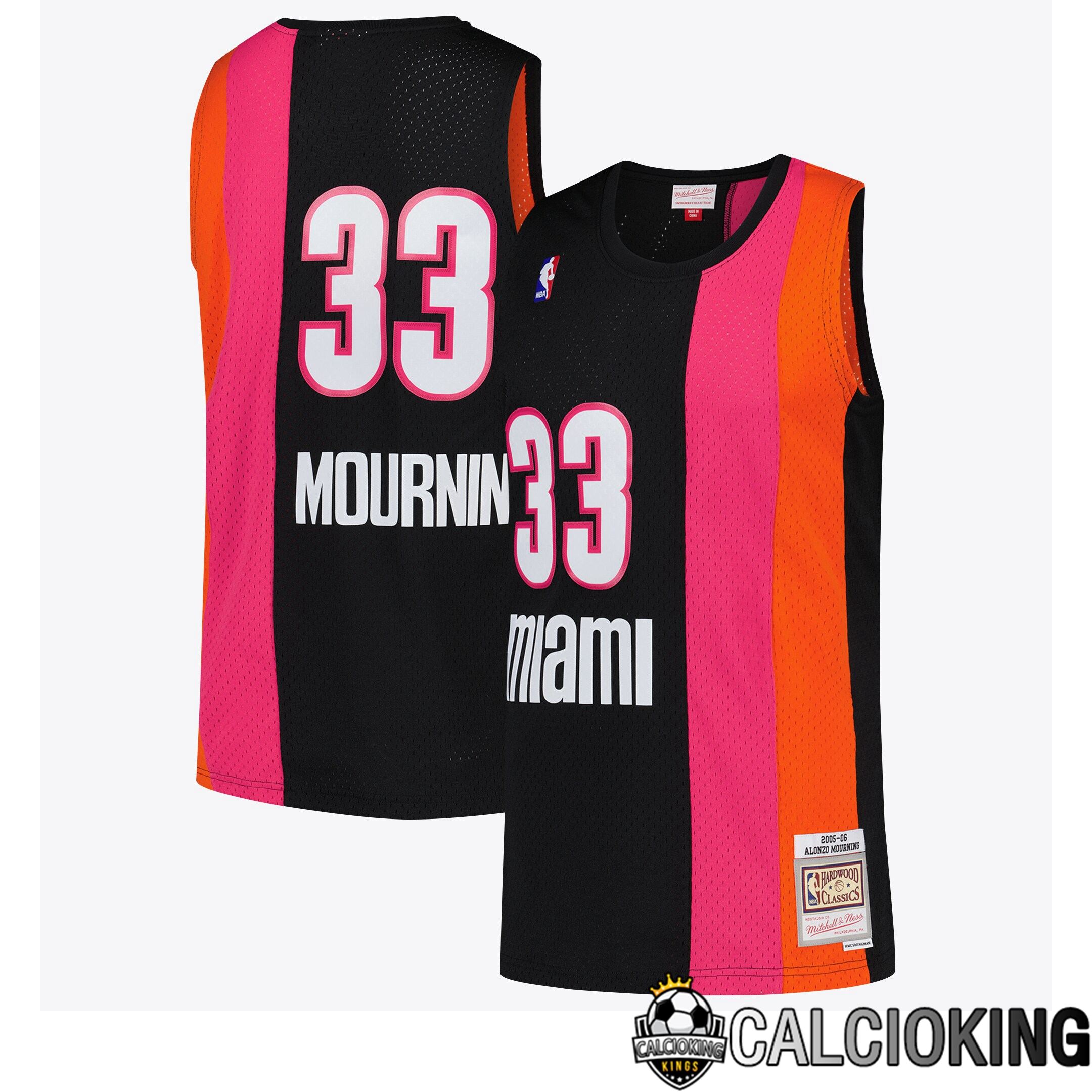 Maglia Miami Heat NBA Alonzo Mourning Hardwood Classics Road Di Mitchell & Ness - Uomo