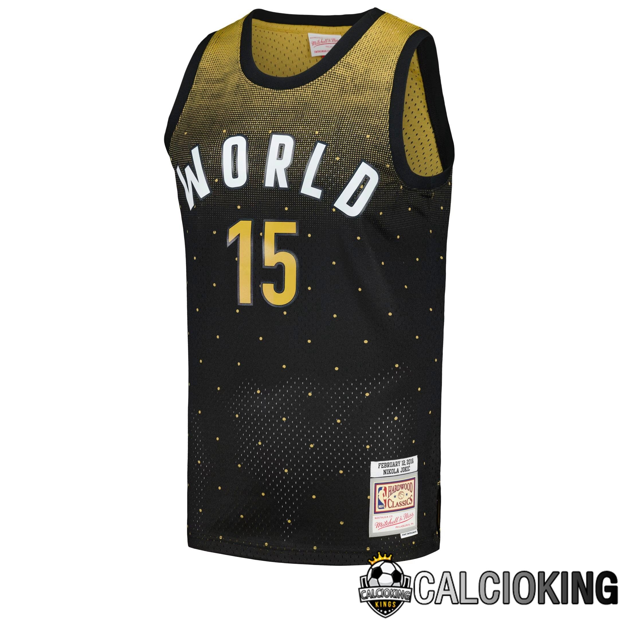 Maglia Da Uomo Mitchell & Ness Nikola Jokic Nera 2016 NBA Rising Stars Challenge Hardwood Classics Swingman