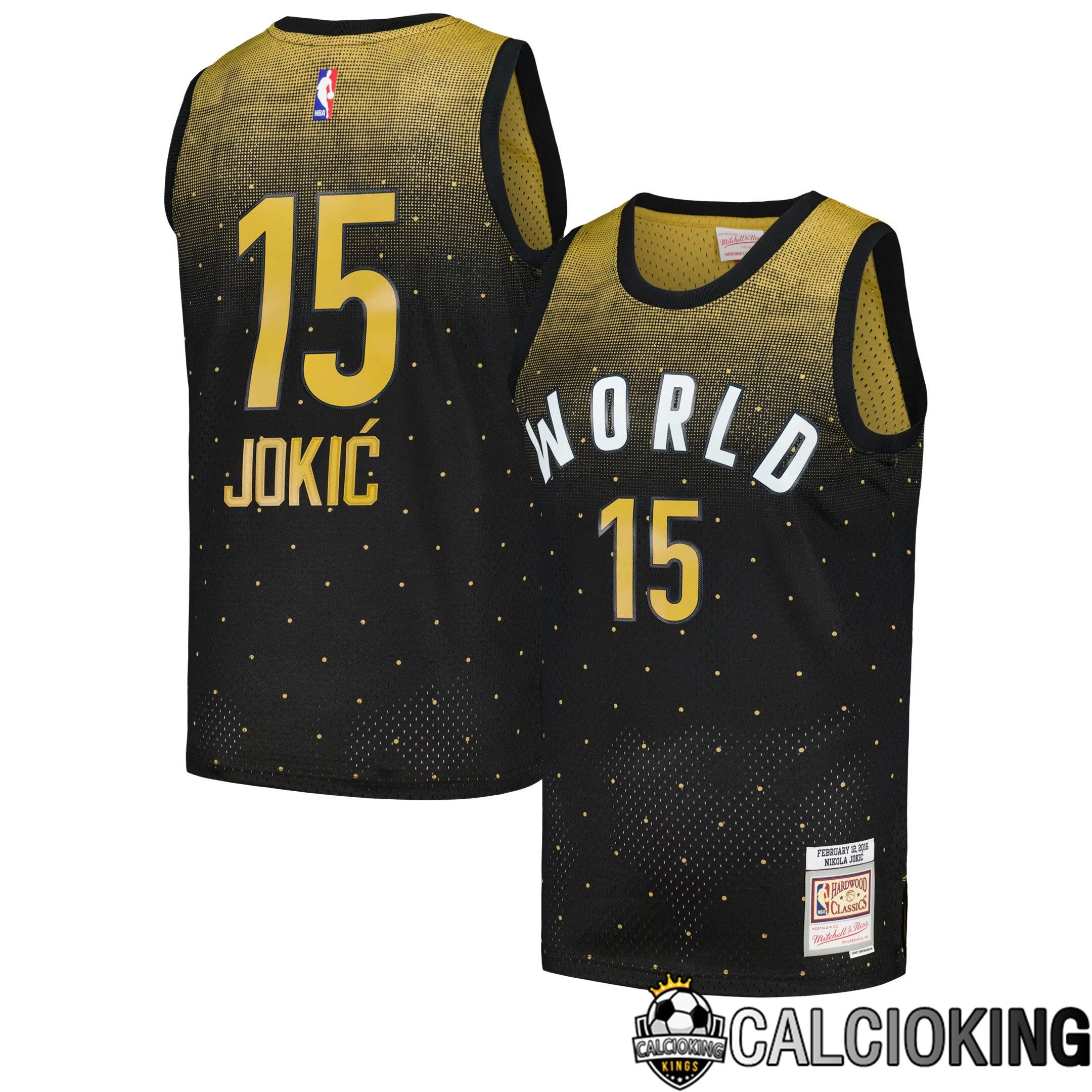 Maglia Da Uomo Mitchell & Ness Nikola Jokic Nera 2016 NBA Rising Stars Challenge Hardwood Classics Swingman