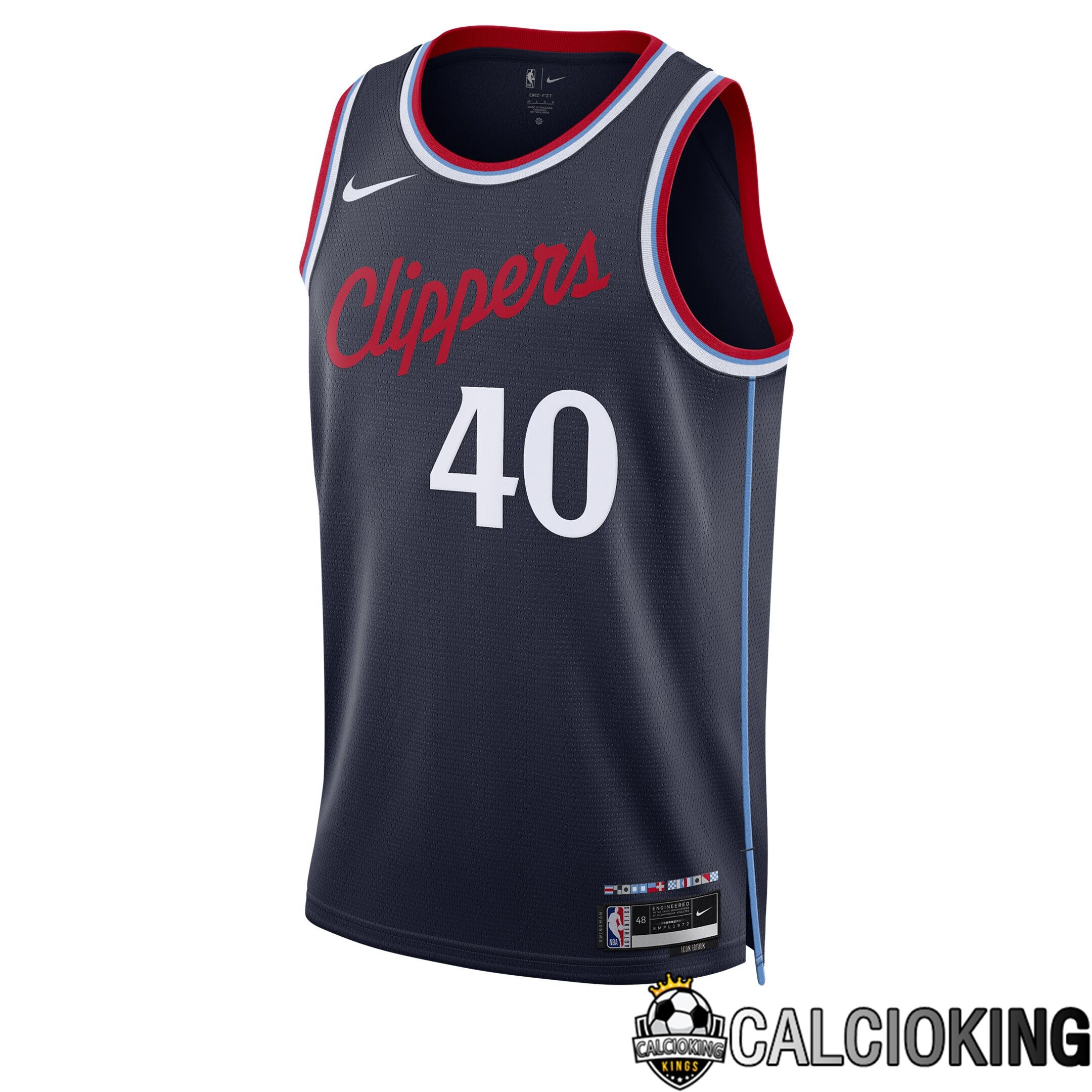Maglia La Clippers Nike Icon Edition Swingman - Blu Scuro - Ivica Zubac - Unisex