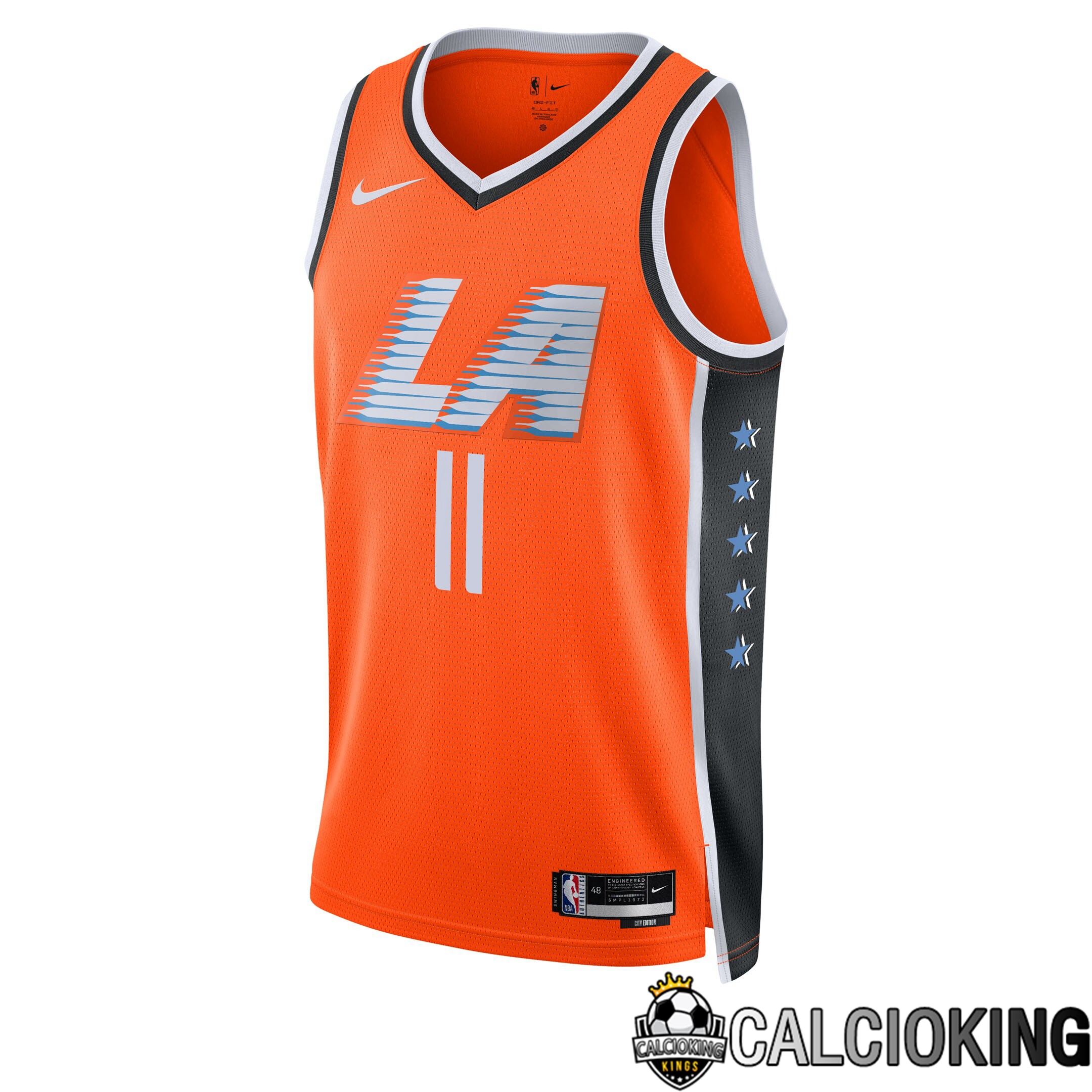 Maglia La Clippers Nike 2025/26 City Edition Swingman - Arancione - Brook Lopez - Unisex