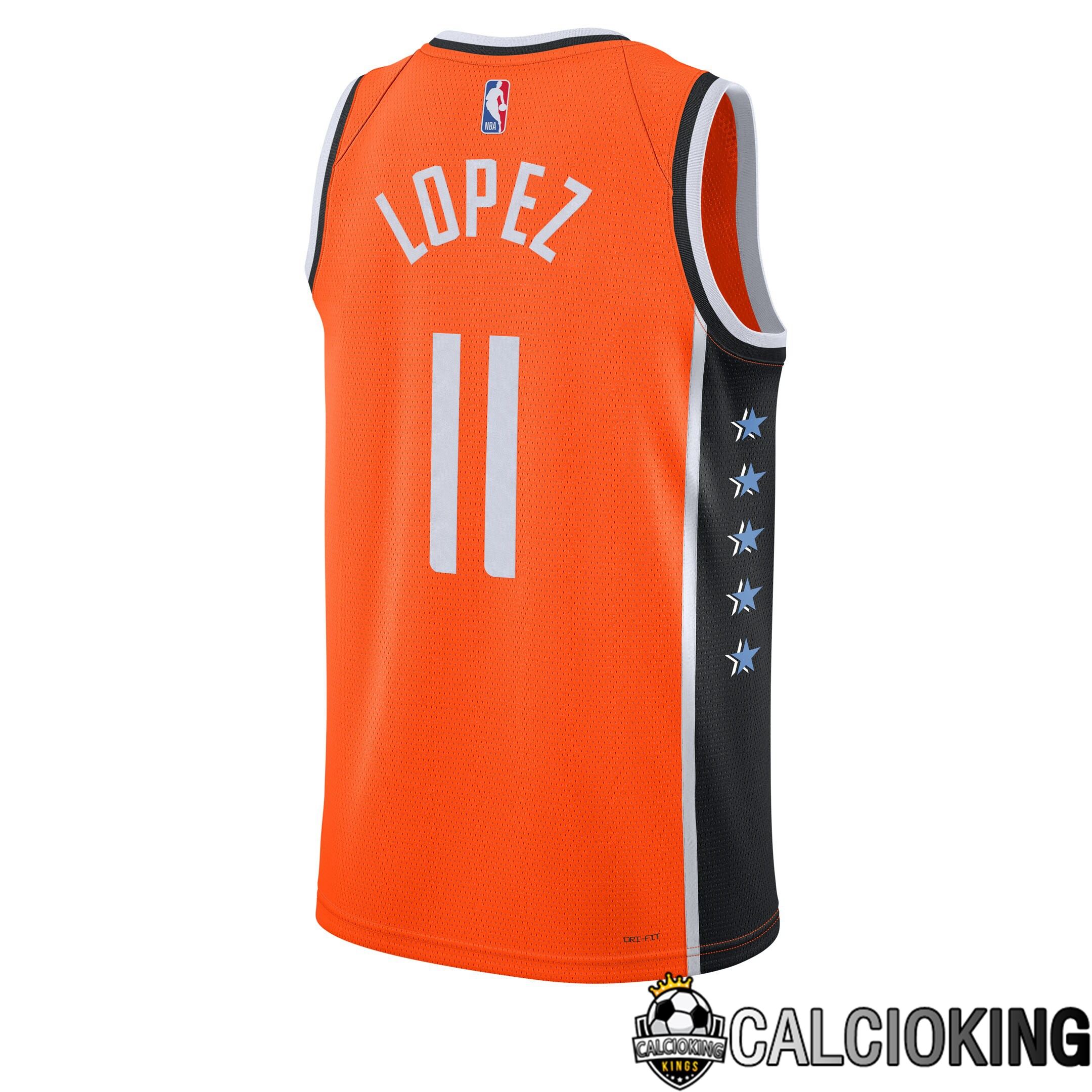 Maglia La Clippers Nike 2025/26 City Edition Swingman - Arancione - Brook Lopez - Unisex