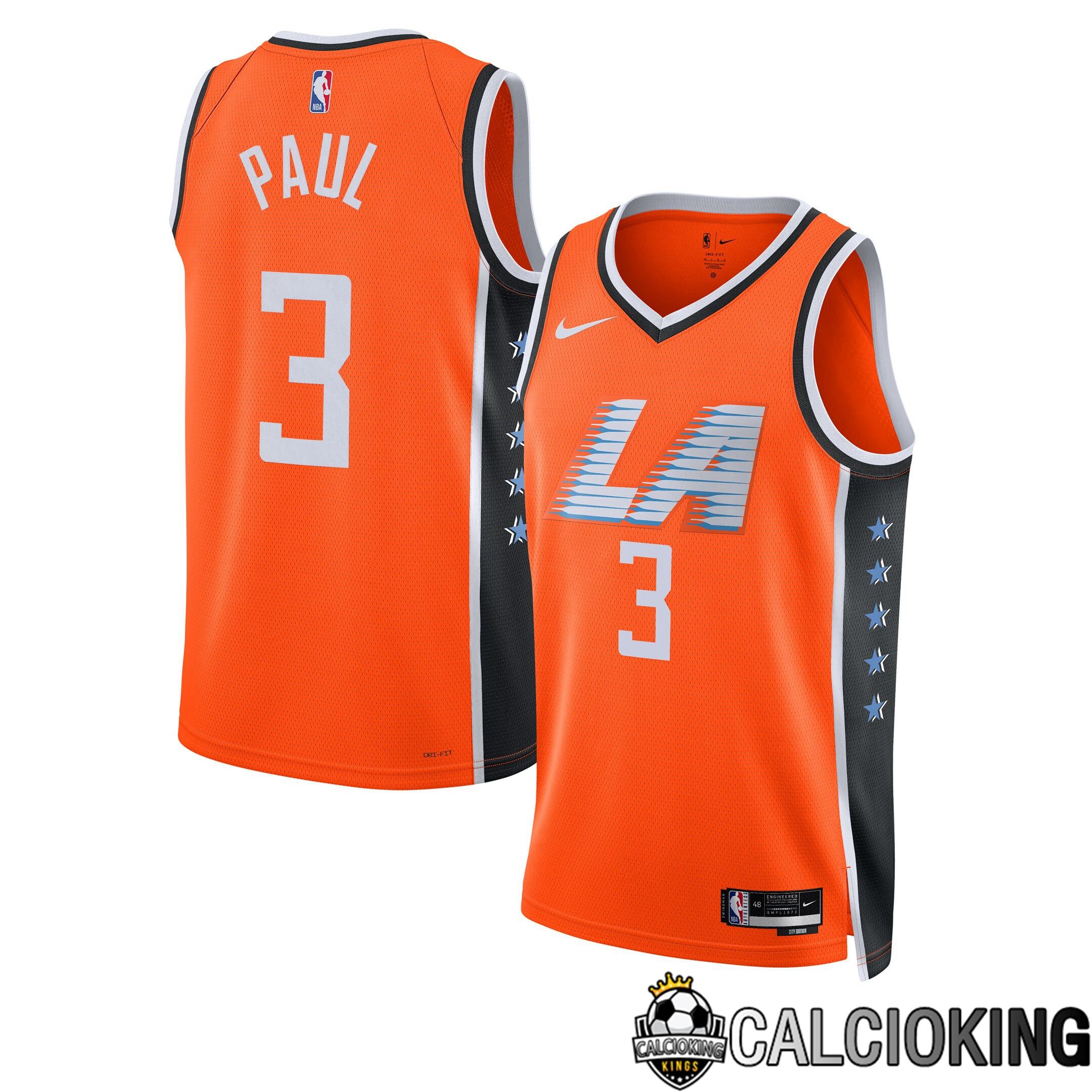 Maglia La Clippers Nike 2025/26 City Edition Swingman - Arancione - Chris Paul - Unisex