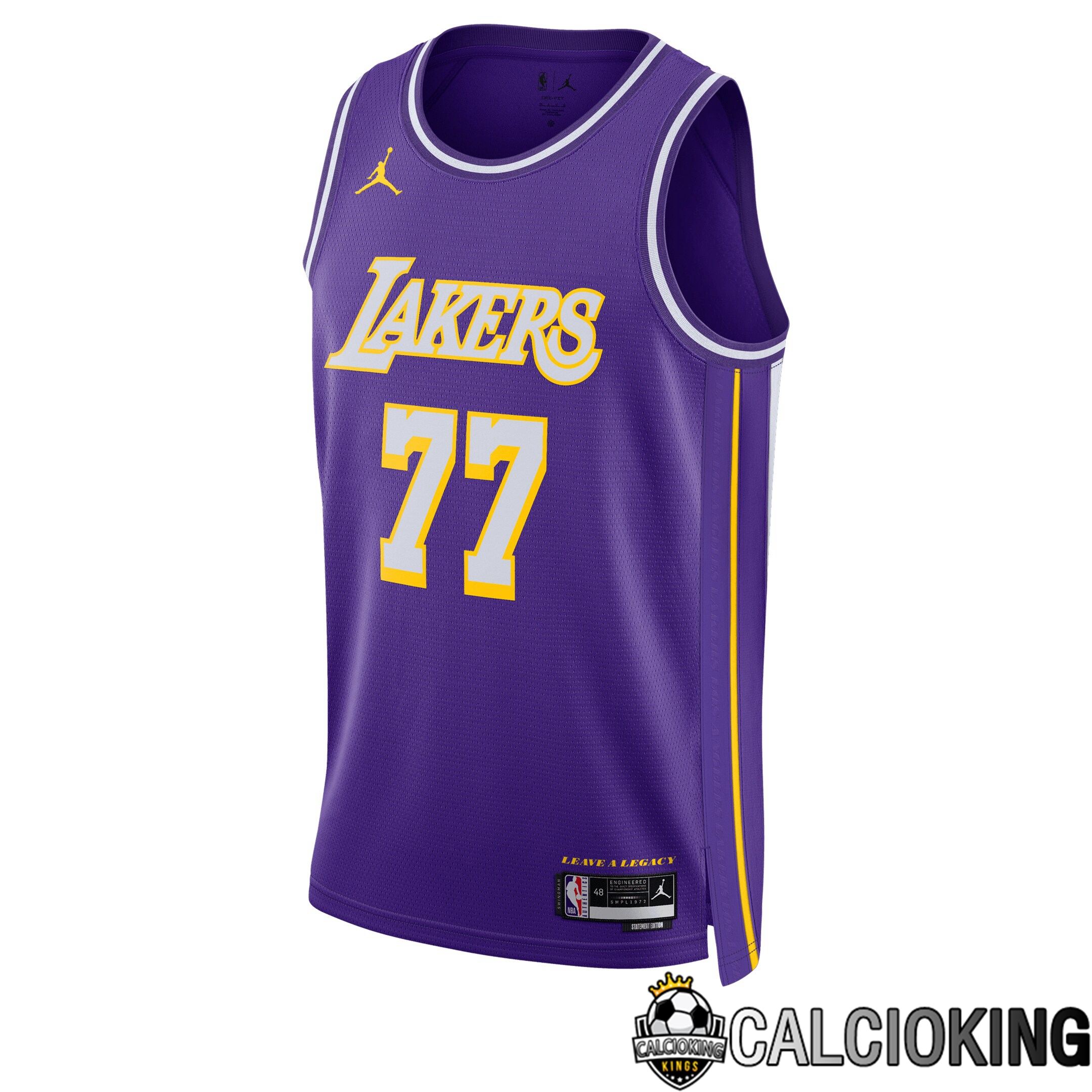 Maglia Jordan Brand Statement Edition Swingman Dei Los Angeles Laker - Viola - Luka Doncic - Unisex