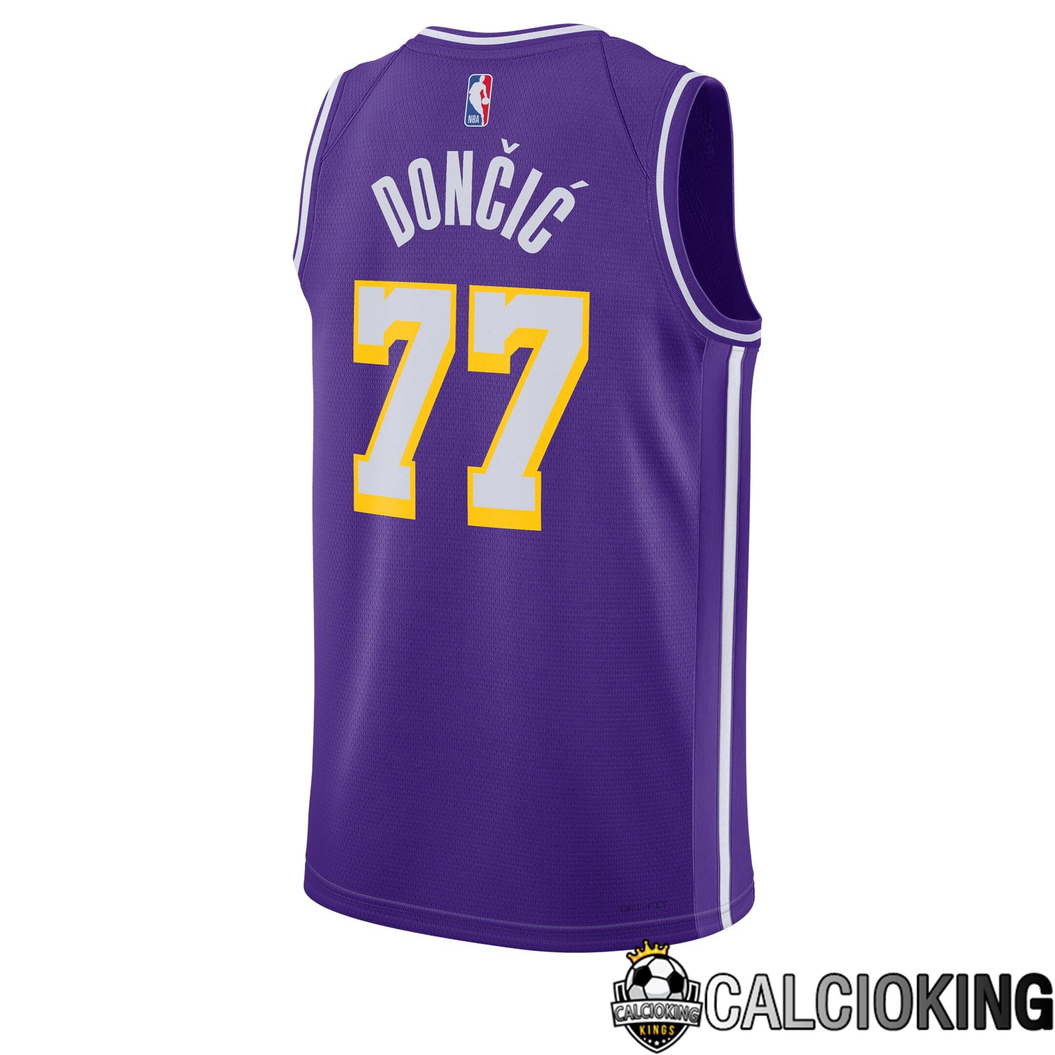 Maglia Jordan Brand Statement Edition Swingman Dei Los Angeles Laker - Viola - Luka Doncic - Unisex