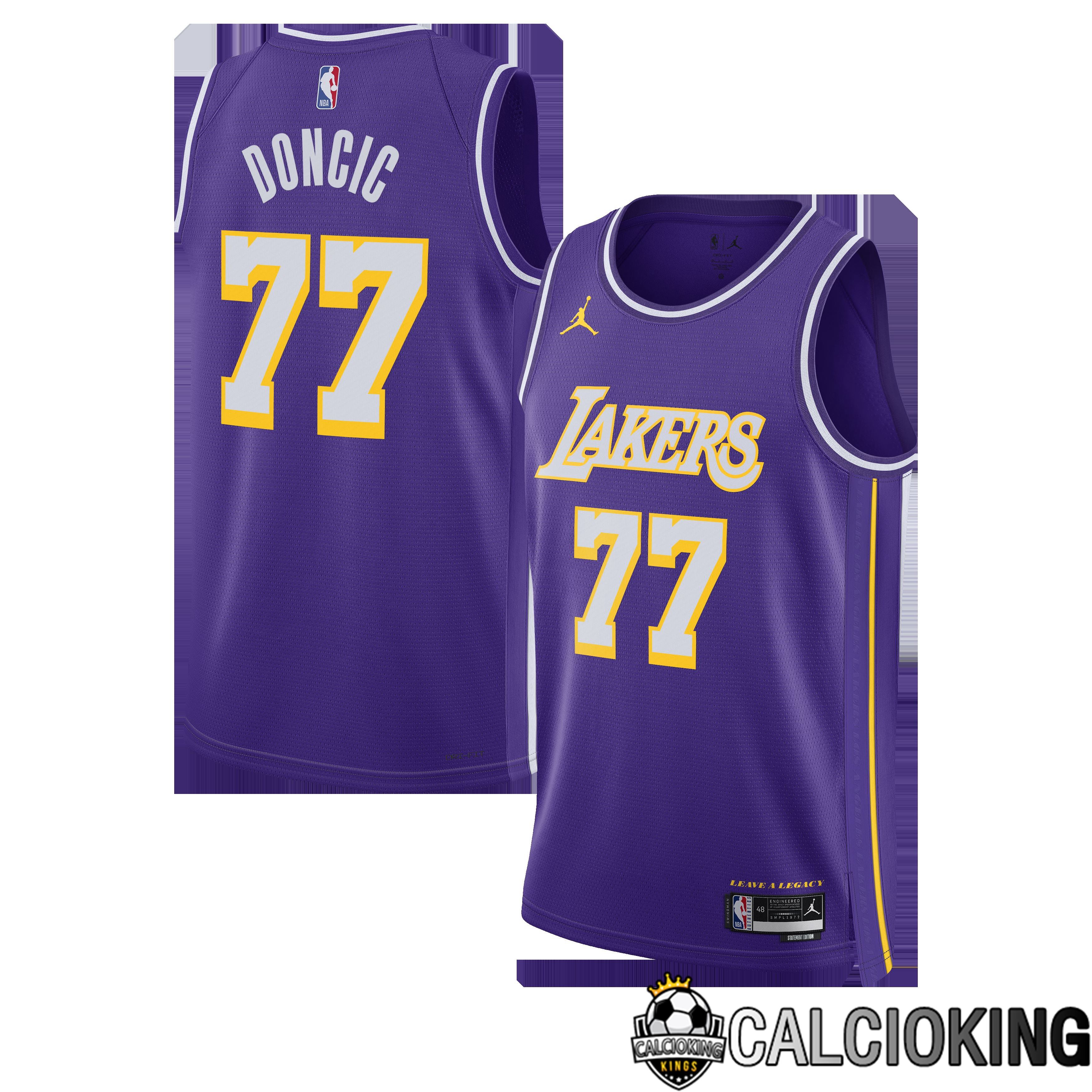 Maglia Jordan Brand Statement Edition Swingman Dei Los Angeles Laker - Viola - Luka Doncic - Unisex
