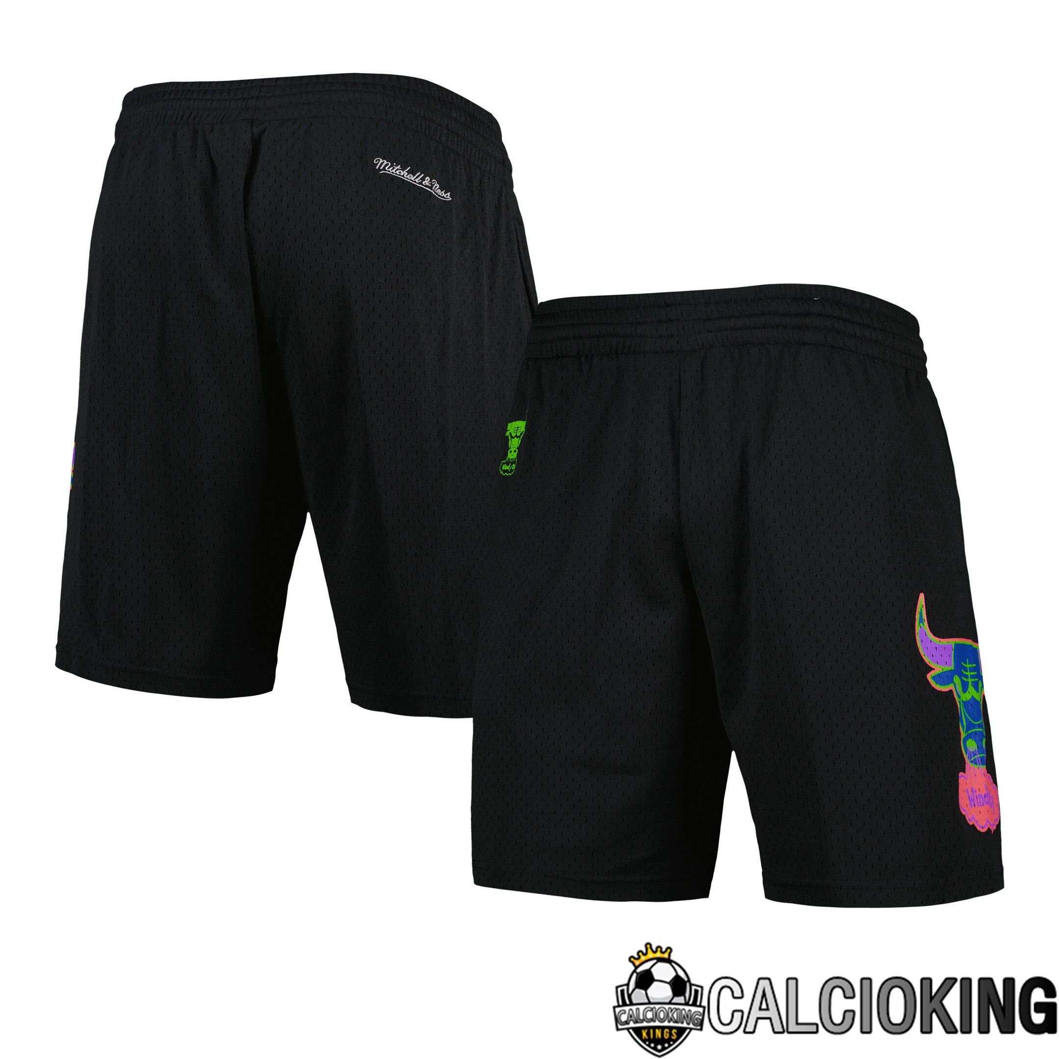 Pantaloncini Da Uomo Mitchell & Ness Chicago Bulls Hardwood Classics Color Bomb Energy Neri