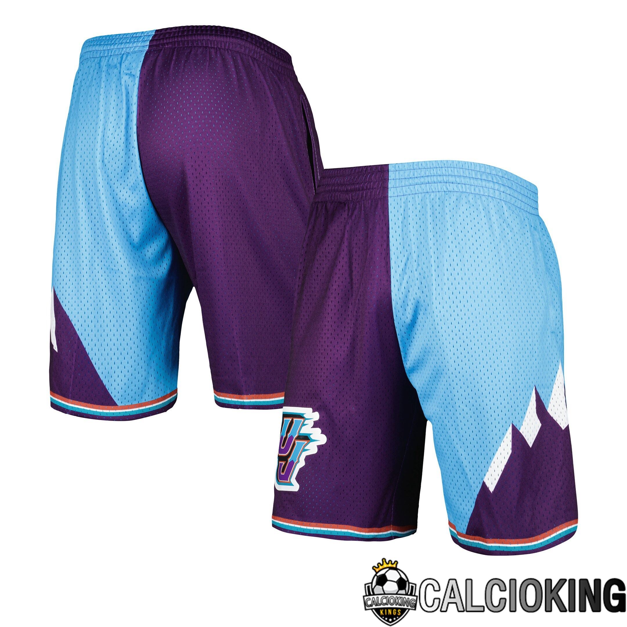 Pantaloncini Swingman Divisi Mitchell & Ness Turchese/Viola Utah Jazz Hardwood Classics 1996 Da Uomo