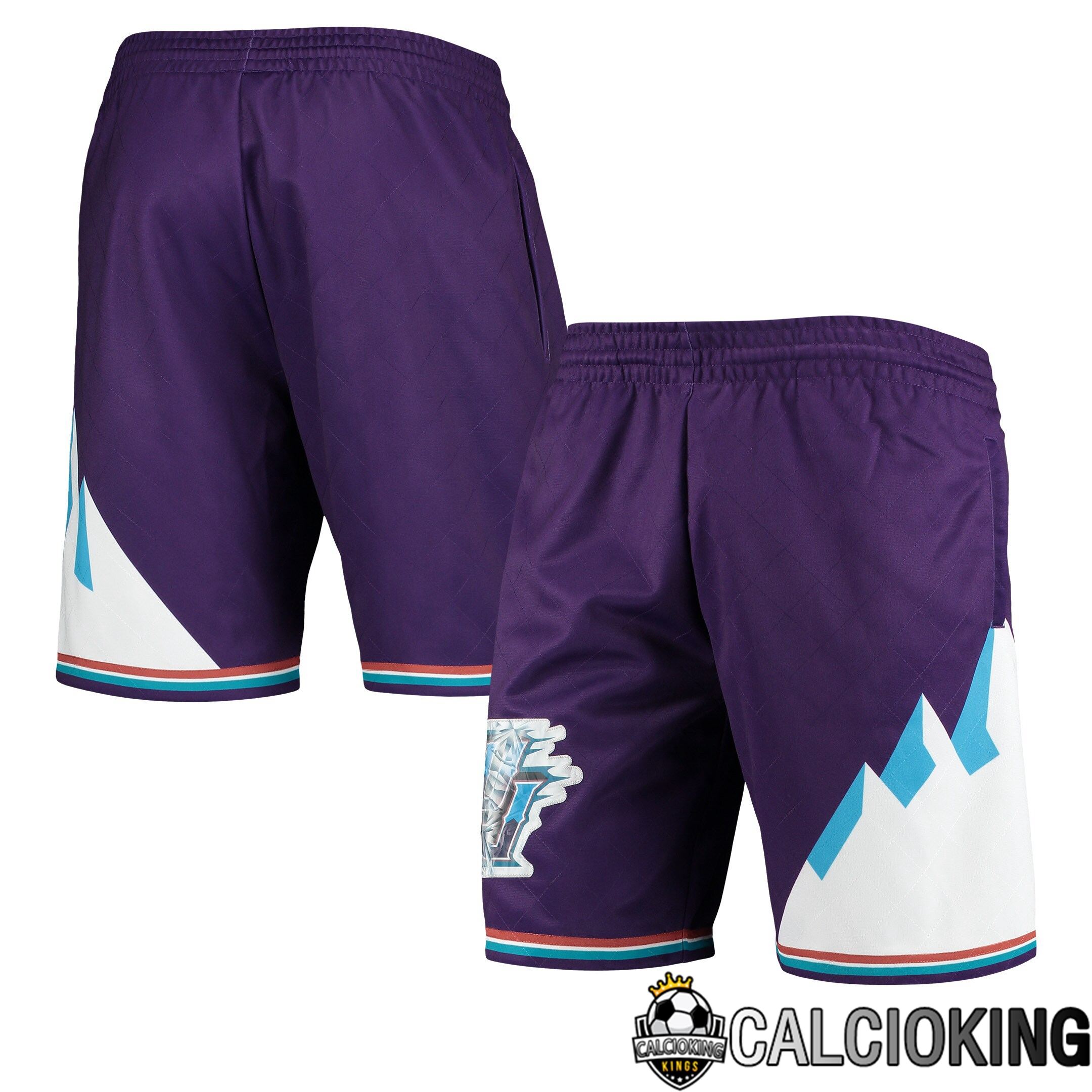 Pantaloncini Swingman Da Uomo Mitchell & Ness Purple Utah Jazz 1996 Hardwood Classics 75th Anniversary