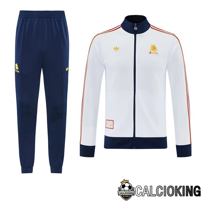 Comprare Maglia Calcio 2025 2026 2027 Personalizzazione,Tuta Da Calcio,Maglie De Calcio Retro Online | Insieme Tuta Calcio - Giacca AS Roma Bianco 2026/2027