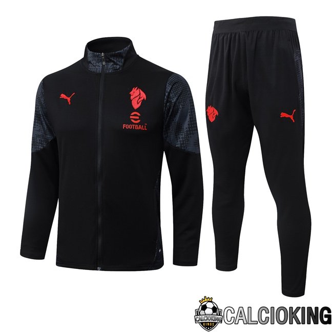 Comprare Maglia Calcio 2025 2026 2027 Personalizzazione,Tuta Da Calcio,Maglie De Calcio Retro Online | Insieme Tuta Calcio - Giacca AC Milan Nero 2026/2027