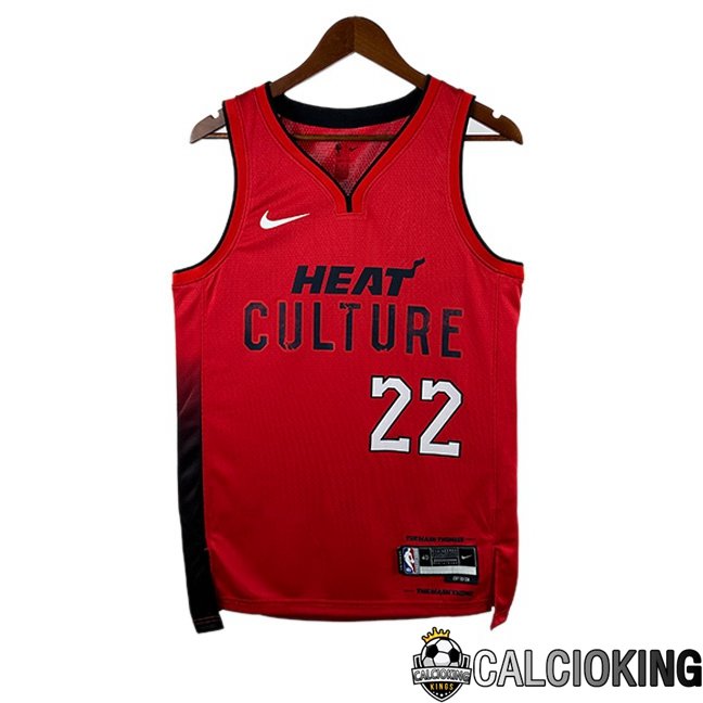 Maglia NBA Miami Heat (Jimmy Butler III 22) Rosso 2024/2025