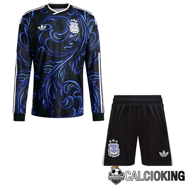 Maglie Calcio Argentina Bambino Seconda Manica Lunga Blu Reale 2026/2027