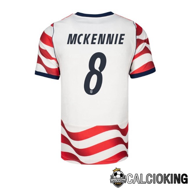 Maglie Calcio USA (Weston McKennie 8) Prima Rosso Bianco 2026/2027