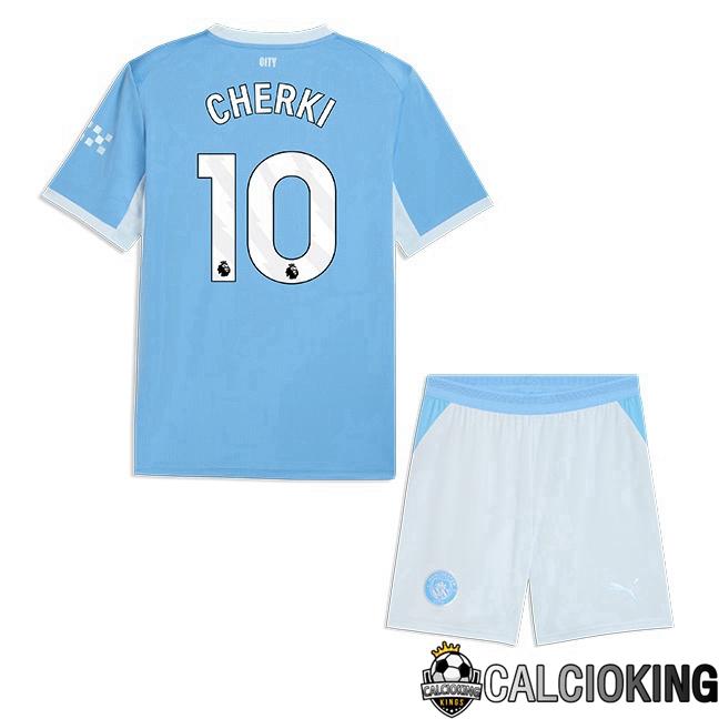 Maglie Calcio Manchester City (Rayan Cherki 10) Bambino Prima Blu 2026/2027