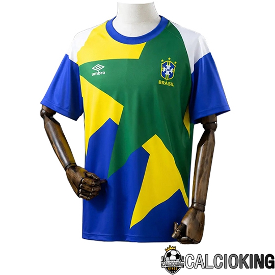 Maglie Calcio Brasile Retro Blu/Verde/Giallo 1994