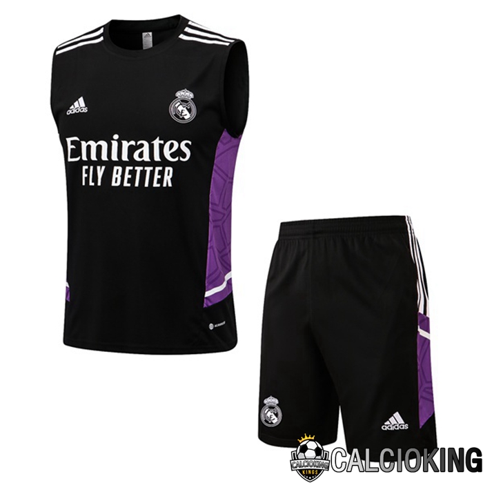 Comprare Maglia Calcio 2024 2025 2026 Personalizzazione,Tuta Da Calcio,Maglie De Calcio Retro Online | Canotta De Calcio Real Madrid + Pantaloncini Nero 2022/2023