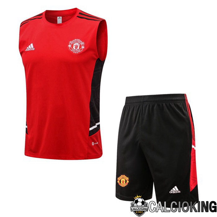 Comprare Maglia Calcio 2024 2025 2026 Personalizzazione,Tuta Da Calcio,Maglie De Calcio Retro Online | Canotta De Calcio Manchester United + Pantaloncini Rosso 2022/2023