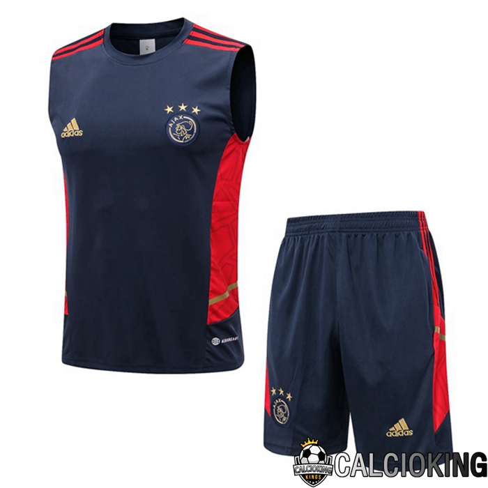Comprare Maglia Calcio 2024 2025 2026 Personalizzazione,Tuta Da Calcio,Maglie De Calcio Retro Online | Canotta De Calcio AFC Ajax + Pantaloncini Blu Reale 2022/2023