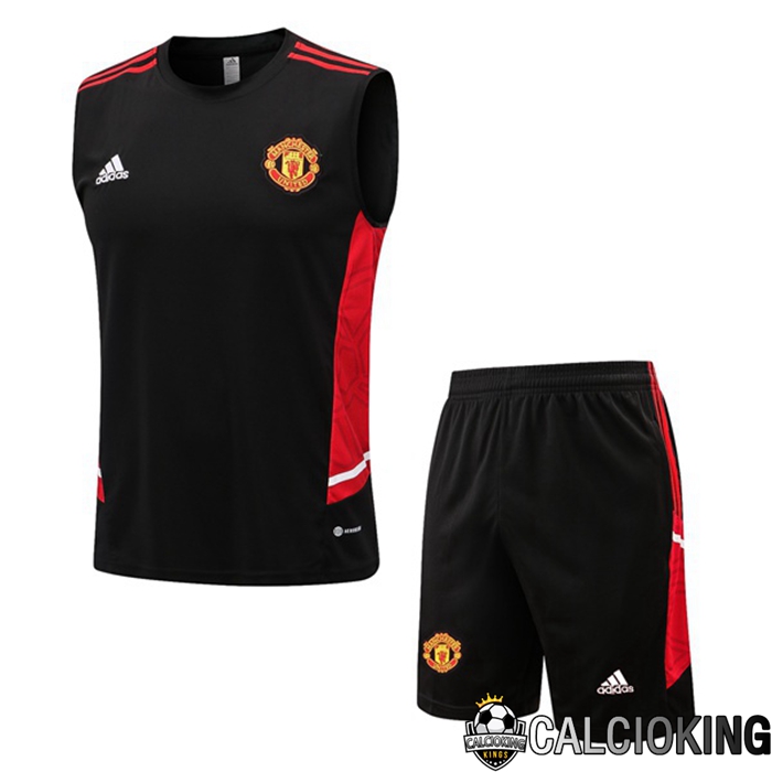 Comprare Maglia Calcio 2024 2025 2026 Personalizzazione,Tuta Da Calcio,Maglie De Calcio Retro Online | Canotta De Calcio Manchester United + Pantaloncini Nero 2022/2023