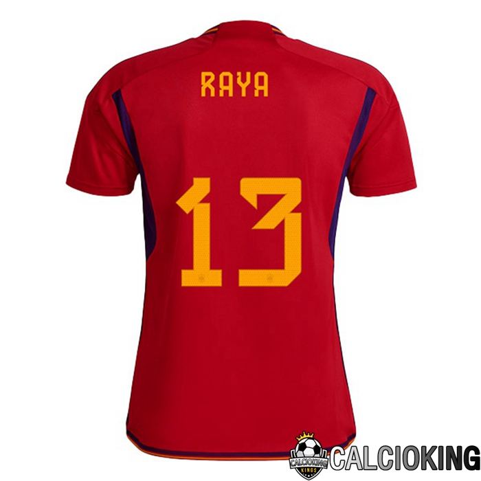 Maglia Calcio Spagna (RAYA 13) Prima Rosso 2023/2023
