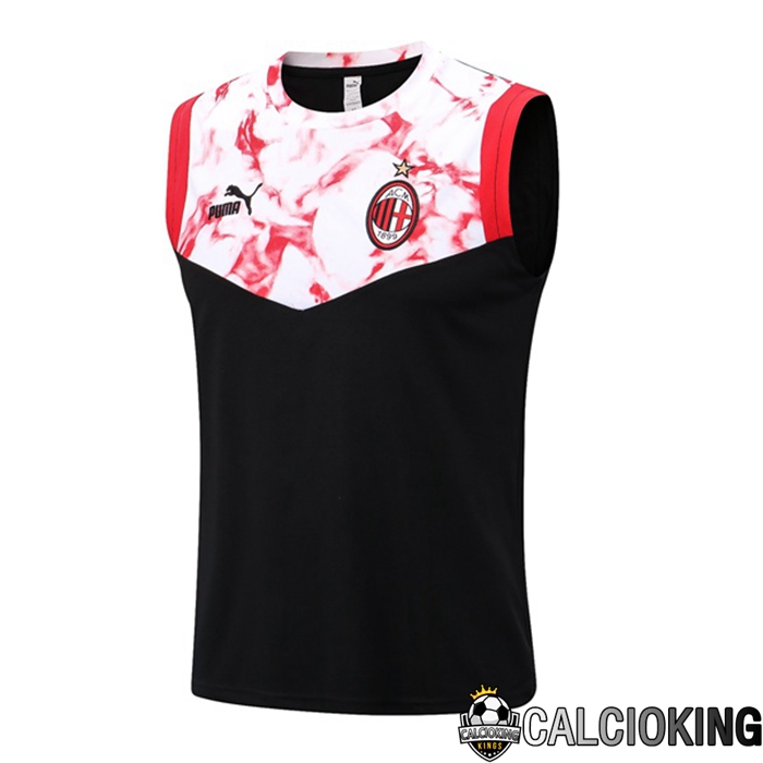 Comprare Maglia Calcio 2024 2025 2026 Personalizzazione,Tuta Da Calcio,Maglie De Calcio Retro Online | Canotta De Calcio AC Milan Nero Bianco 2022/2023