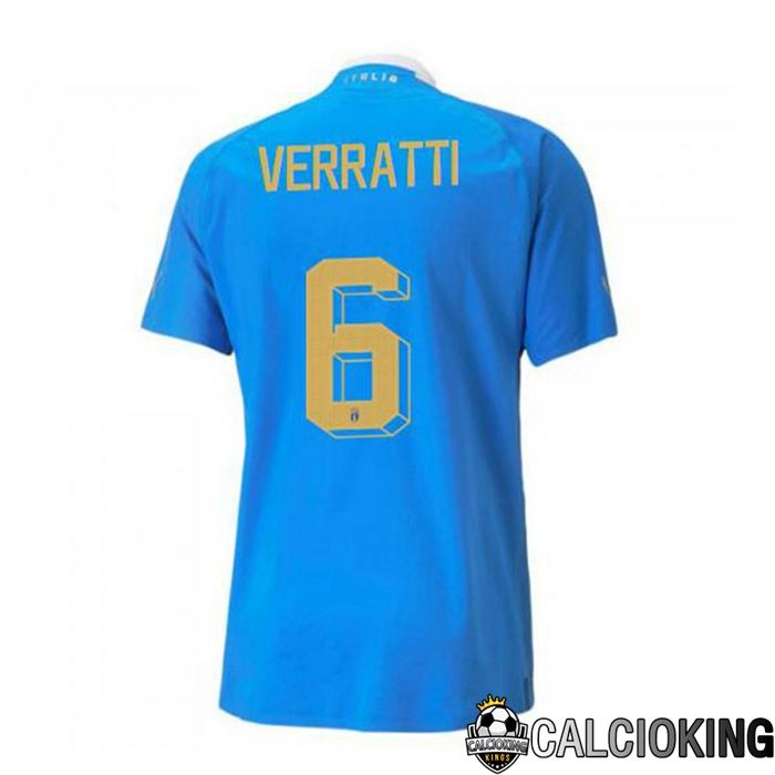 Maglia Calcio Italia（Verratti 6）Prima Blu 2023/2023