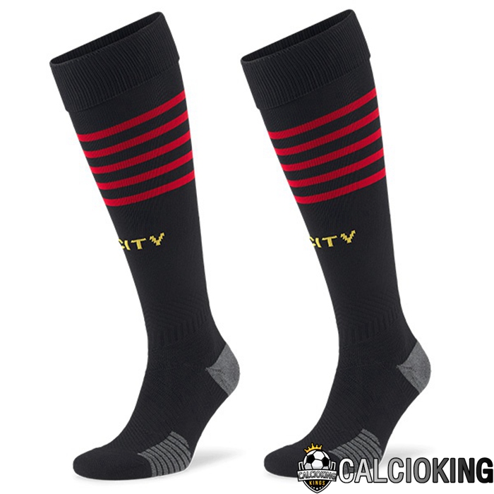 Comprare Maglia Calcio 2024 2025 2026 Personalizzazione,Tuta Da Calcio,Maglie De Calcio Retro Online | Calzini De Calcio Manchester City Seconda Rosso Nero 2022/2023