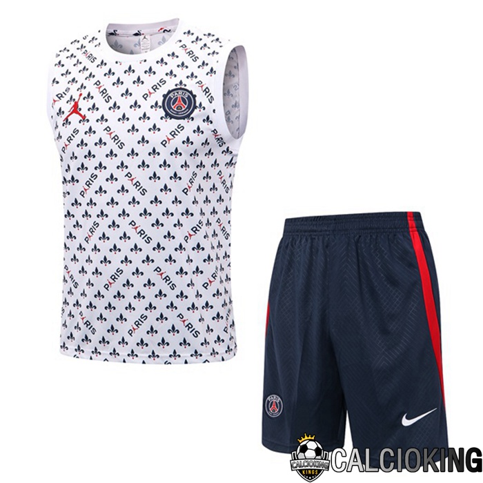 Comprare Maglia Calcio 2024 2025 2026 Personalizzazione,Tuta Da Calcio,Maglie De Calcio Retro Online | Canotta De Calcio Paris PSG + Pantaloncini Bianco 2022/2023