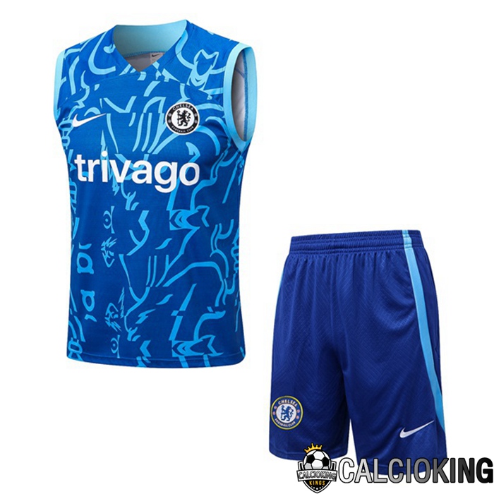 Comprare Maglia Calcio 2024 2025 2026 Personalizzazione,Tuta Da Calcio,Maglie De Calcio Retro Online | Canotta De Calcio FC Chelsea + Pantaloncini Blu 2022/2023