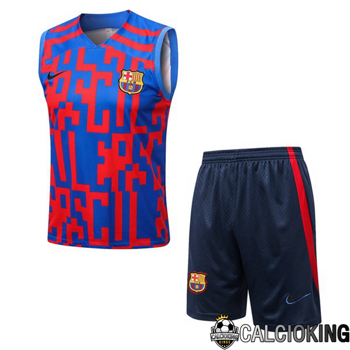 Comprare Maglia Calcio 2024 2025 2026 Personalizzazione,Tuta Da Calcio,Maglie De Calcio Retro Online | Canotta De Calcio FC Barcellona + Pantaloncini Blu Rosso 2022/2023