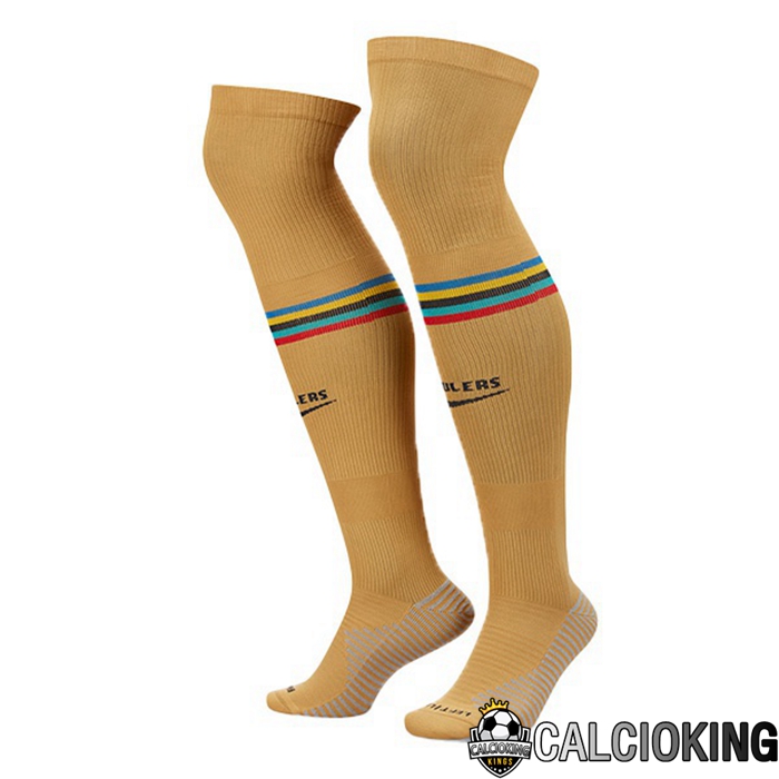Comprare Maglia Calcio 2024 2025 2026 Personalizzazione,Tuta Da Calcio,Maglie De Calcio Retro Online | Calzini De Calcio FC Barcellona Seconda Giallo 22/23