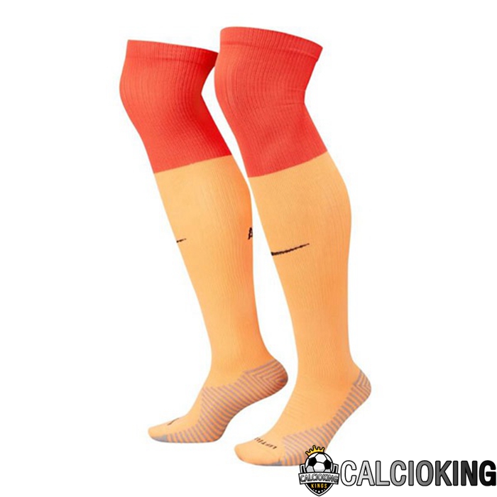 Comprare Maglia Calcio 2024 2025 2026 Personalizzazione,Tuta Da Calcio,Maglie De Calcio Retro Online | Calzini De Calcio Atletico Madrid Terza Arancia 2022/2023