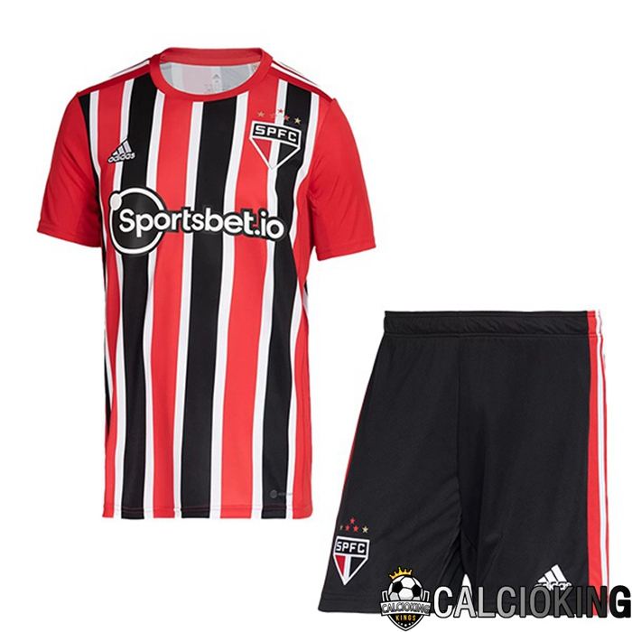 Maglia Calcio Sao Paulo FC Bambino Seconda Rosso 2022/2023