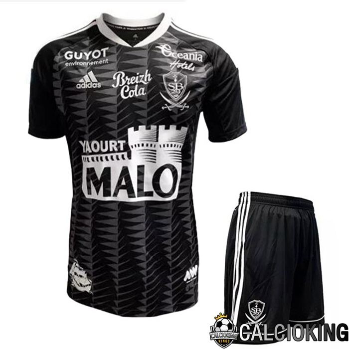 Maglia Calcio Stade Brestois Bambino Terza Nero 2022/2023