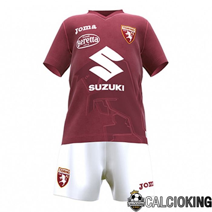 Maglia Calcio Torino FC Bambino Prima Rosso 2022/2023