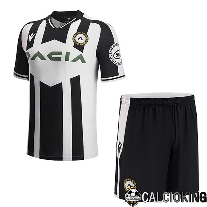Maglia Calcio Udinese Calcio Bambino Prima Nero Bianco 2022/2023