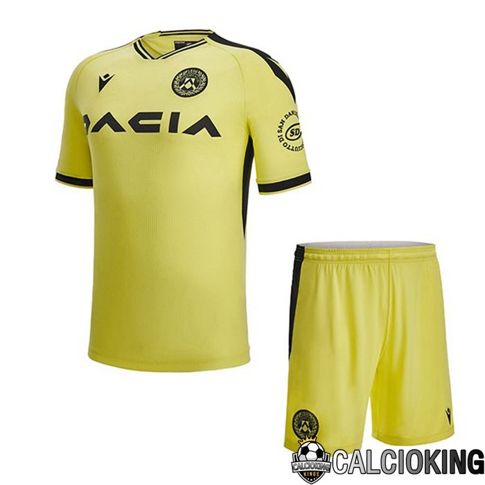 Maglia Calcio Udinese Calcio Bambino Seconda Nero Giallo 2022/2023