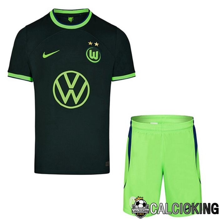 Maglia Calcio VfL Wolfsburg Bambino Seconda 2022/2023