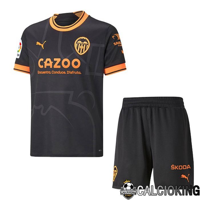 Maglia Calcio Valencia CF Bambino Seconda Nero 2022/2023