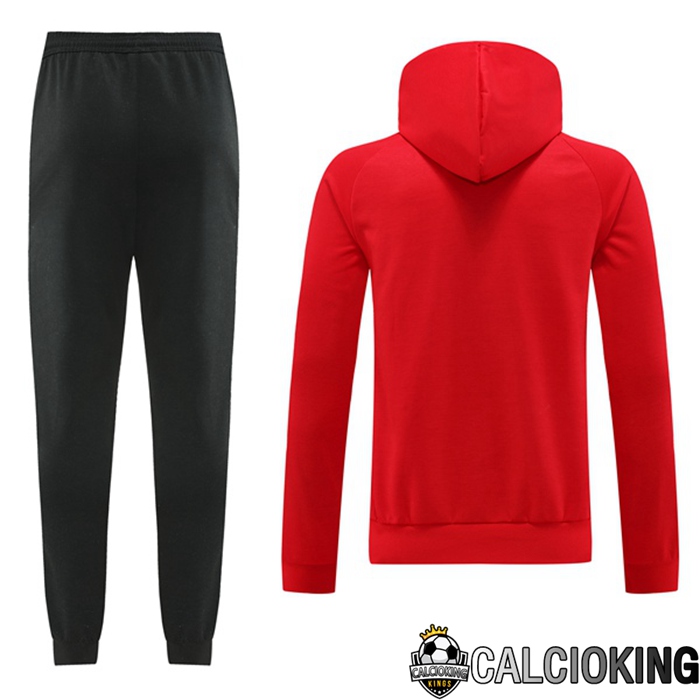 Insieme Giacca Con Cappuccio Tuta Bayern Monaco Rosso 2023/2024