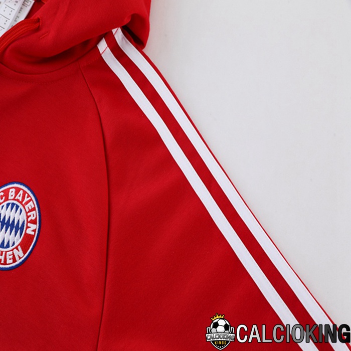 Insieme Giacca Con Cappuccio Tuta Bayern Monaco Rosso 2023/2024