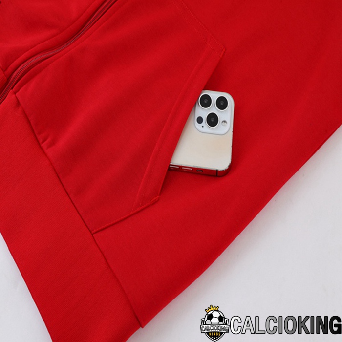 Insieme Giacca Con Cappuccio Tuta Bayern Monaco Rosso 2023/2024