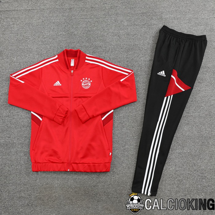 Insieme Tuta Calcio - Giacca Bayern Monaco Rosso 2023/2024